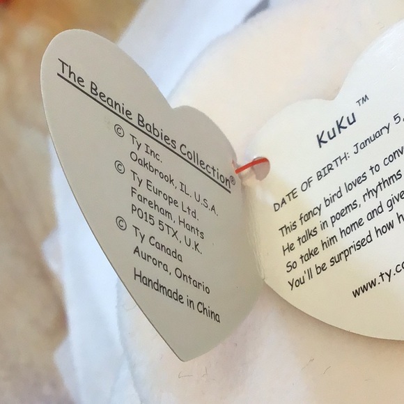 TY Kuku Original Beanie rare tush tag 613 1/5/97 - Picture 12 of 13